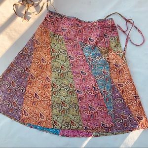 SOLD Bandana paisley print wrap skirt